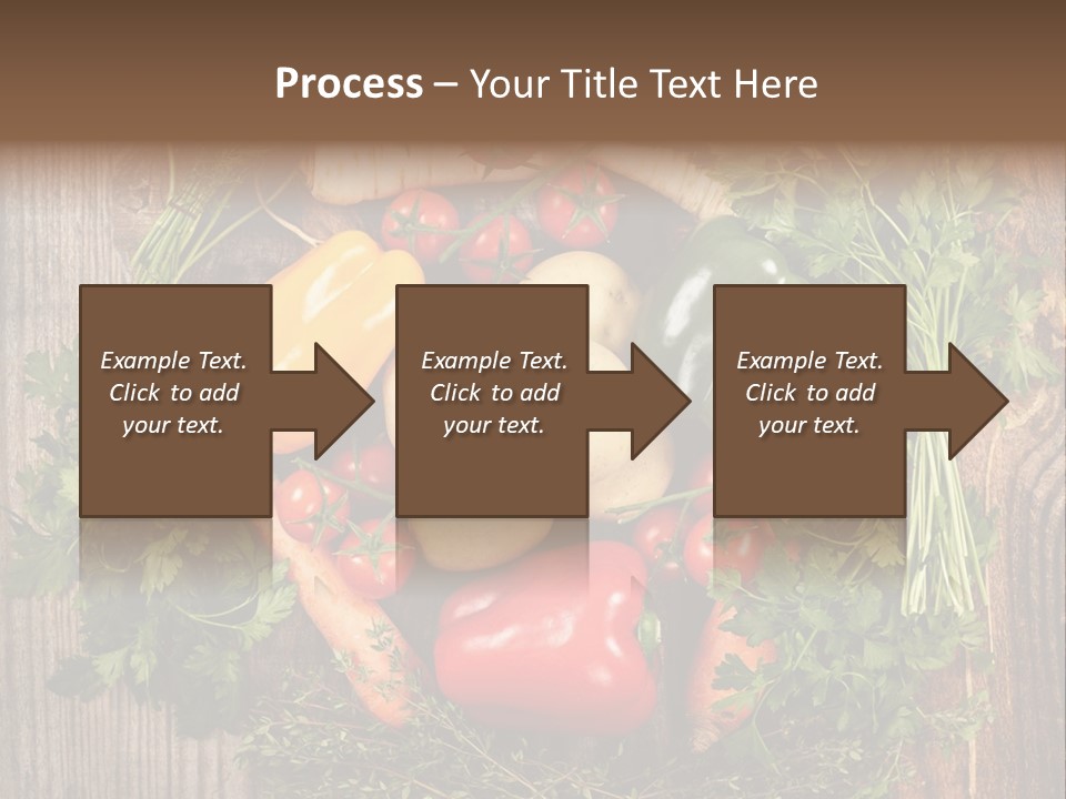A Bunch Of Vegetables On A Wooden Table PowerPoint Template