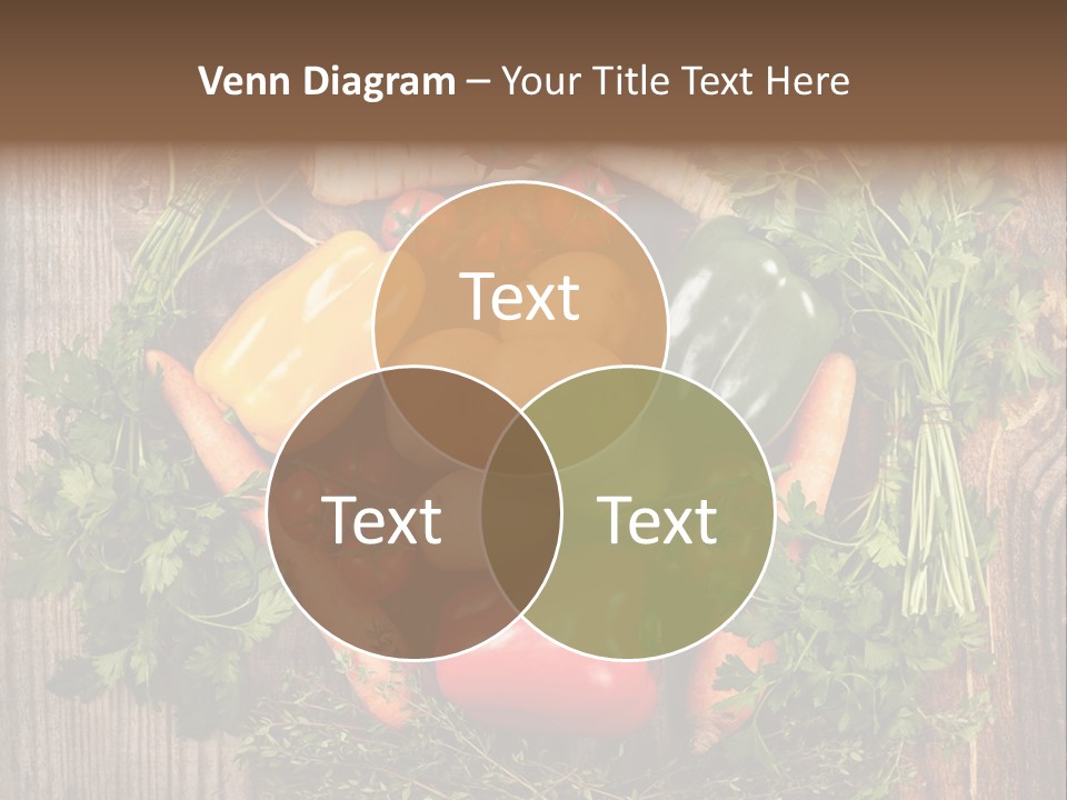 A Bunch Of Vegetables On A Wooden Table PowerPoint Template