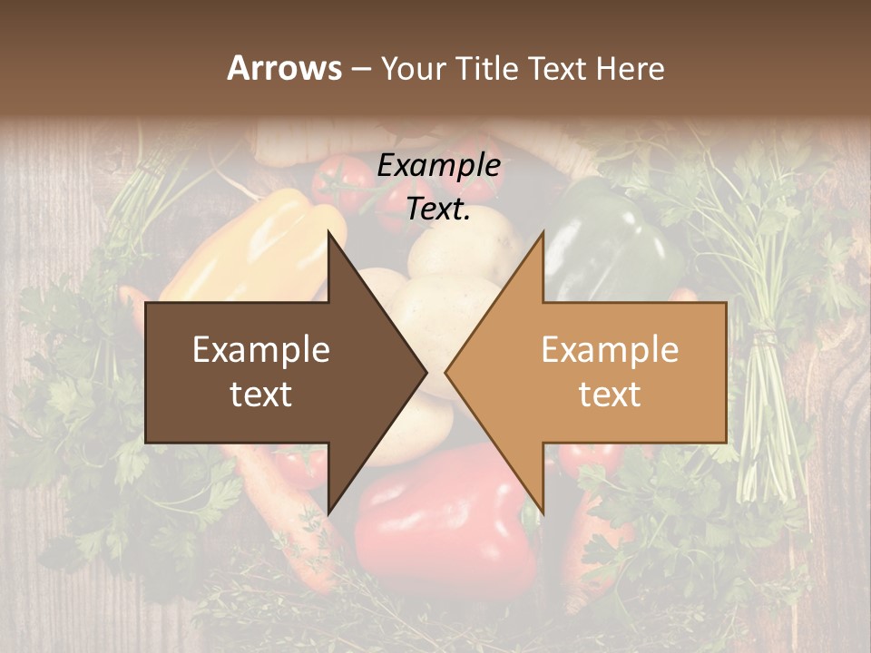 A Bunch Of Vegetables On A Wooden Table PowerPoint Template