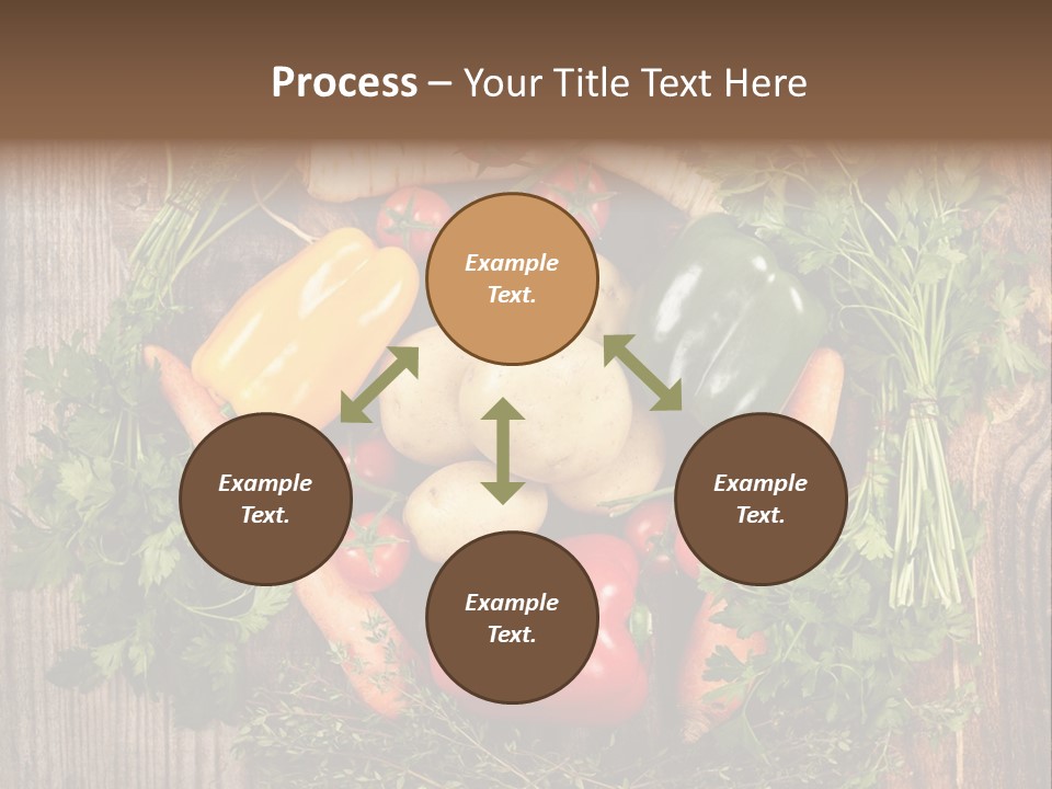 A Bunch Of Vegetables On A Wooden Table PowerPoint Template