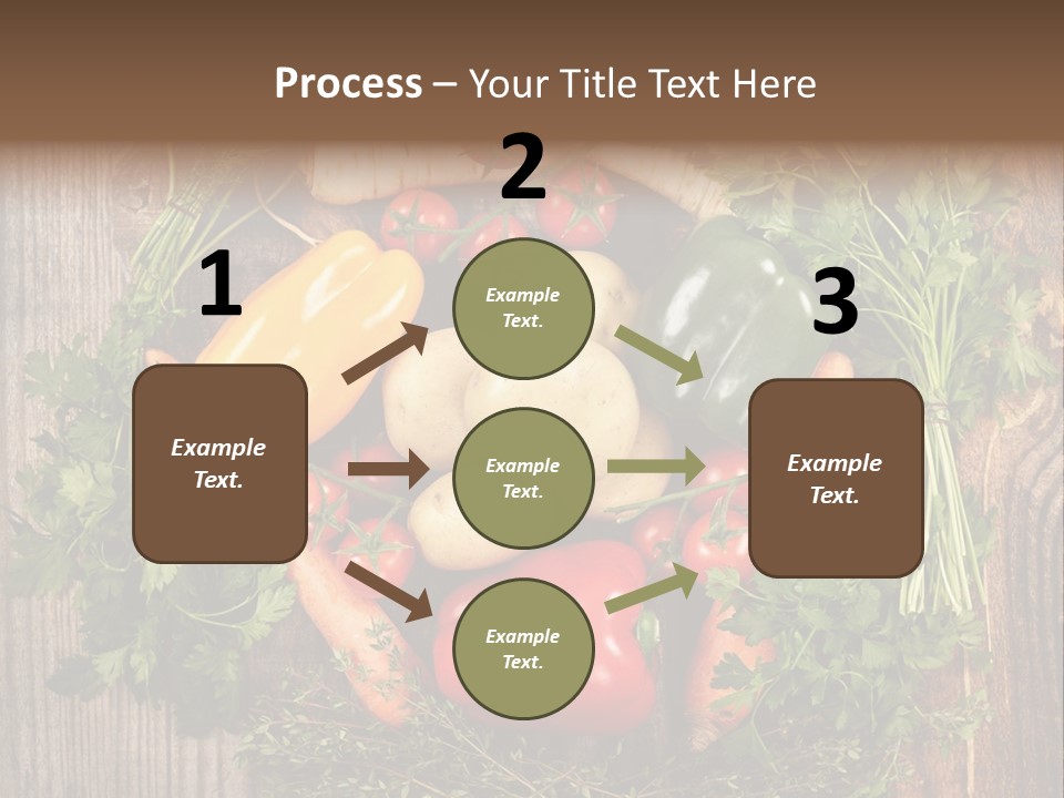 A Bunch Of Vegetables On A Wooden Table PowerPoint Template