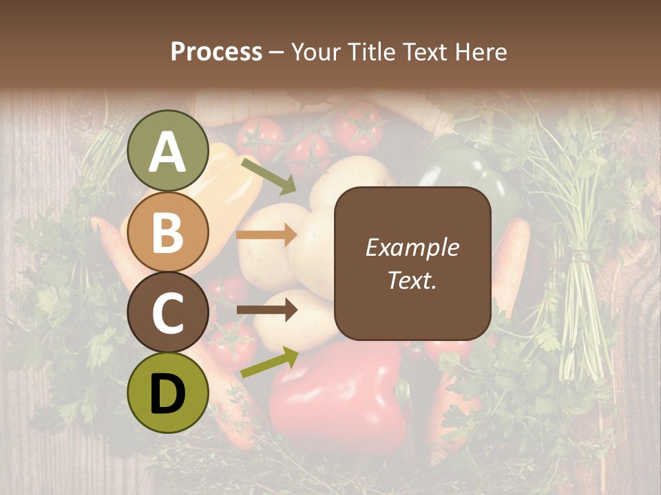A Bunch Of Vegetables On A Wooden Table PowerPoint Template