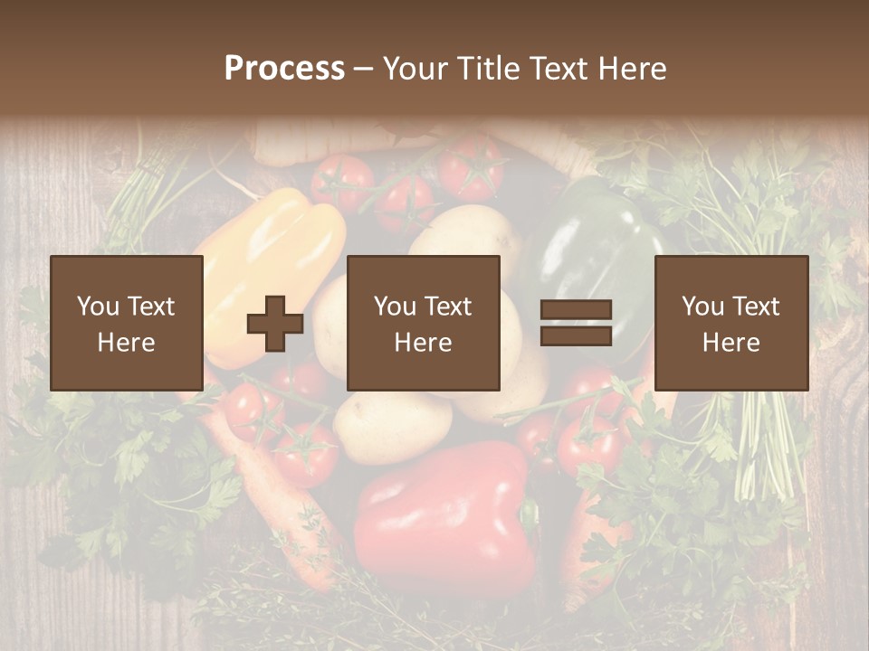 A Bunch Of Vegetables On A Wooden Table PowerPoint Template