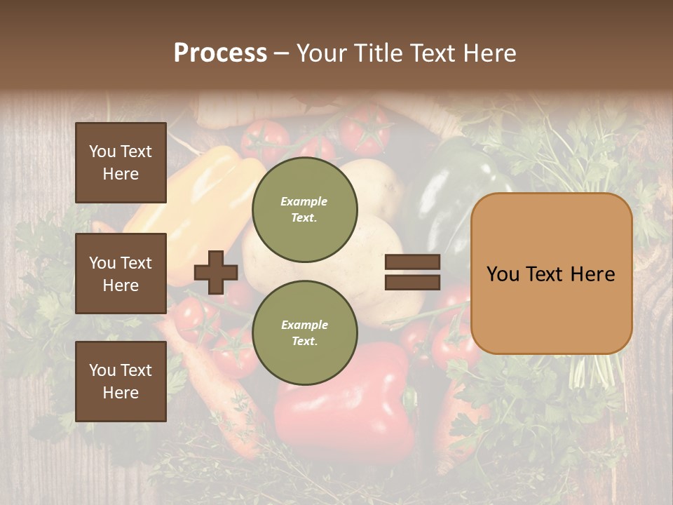 A Bunch Of Vegetables On A Wooden Table PowerPoint Template