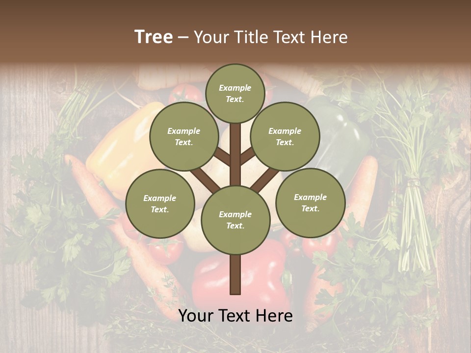 A Bunch Of Vegetables On A Wooden Table PowerPoint Template