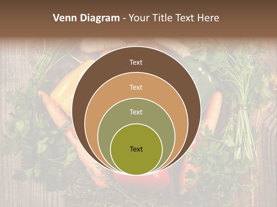 A Bunch Of Vegetables On A Wooden Table PowerPoint Template