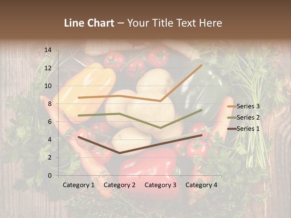 A Bunch Of Vegetables On A Wooden Table PowerPoint Template