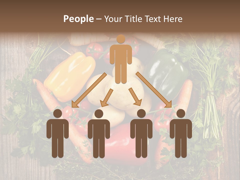 A Bunch Of Vegetables On A Wooden Table PowerPoint Template