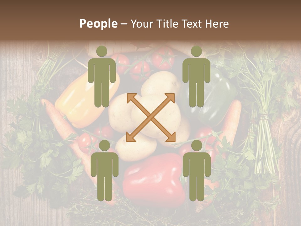 A Bunch Of Vegetables On A Wooden Table PowerPoint Template