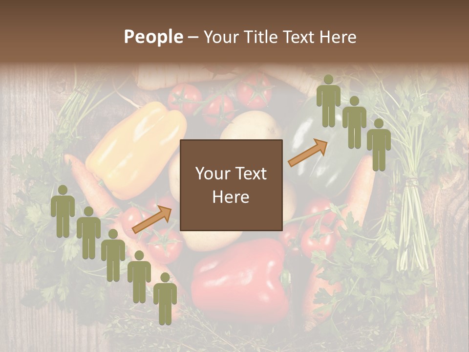 A Bunch Of Vegetables On A Wooden Table PowerPoint Template