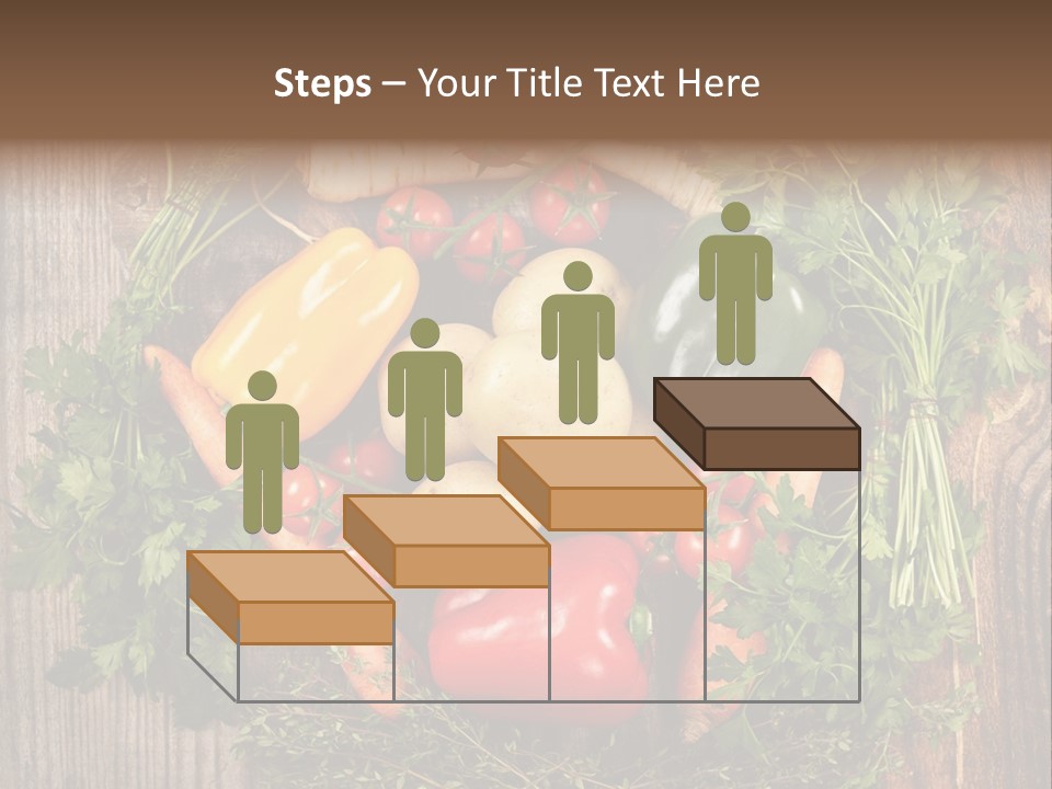 A Bunch Of Vegetables On A Wooden Table PowerPoint Template