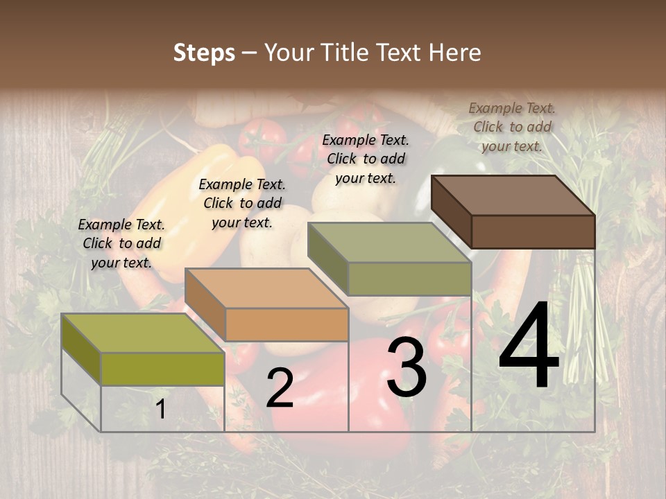 A Bunch Of Vegetables On A Wooden Table PowerPoint Template