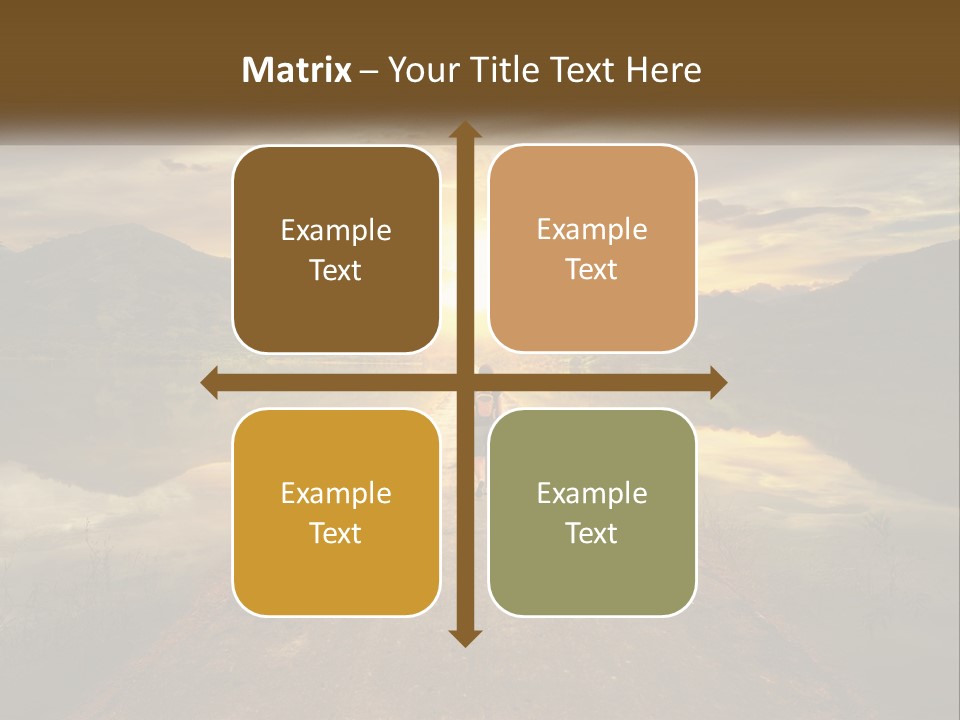 A Person Walking Down A Road With The Sun Setting In The Background PowerPoint Template