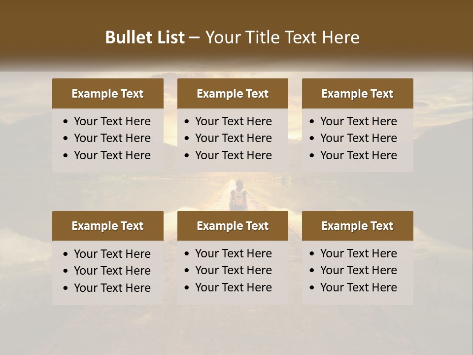 A Person Walking Down A Road With The Sun Setting In The Background PowerPoint Template