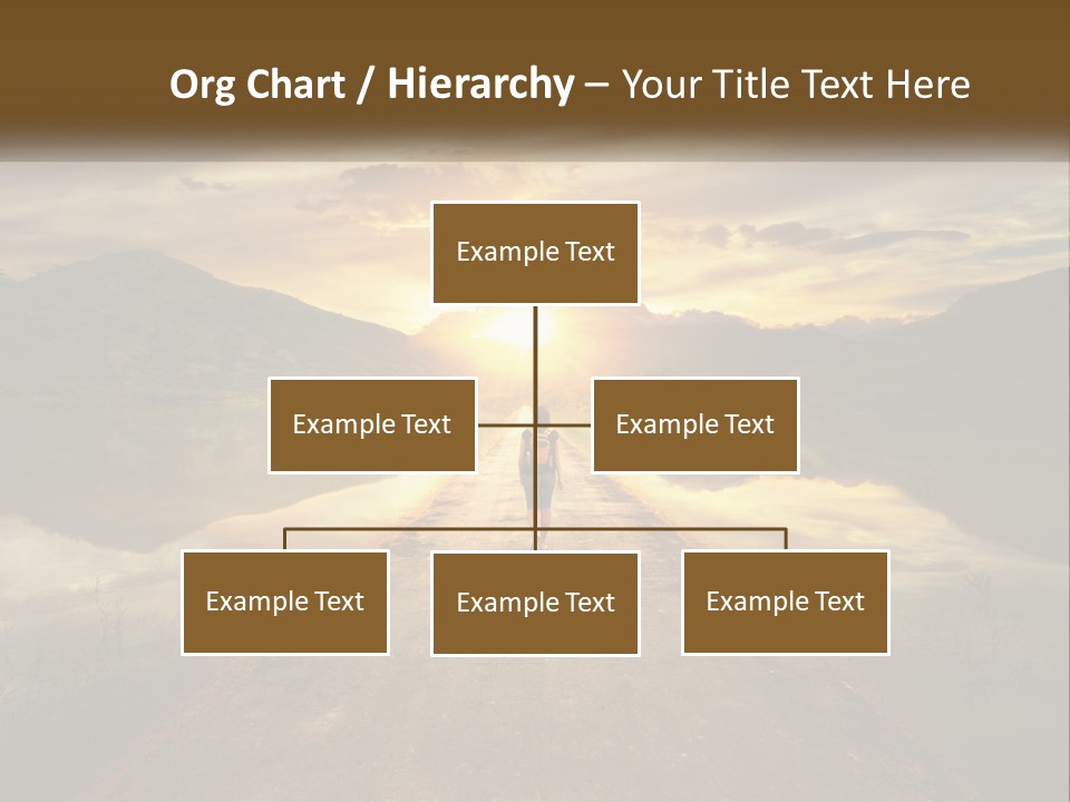 A Person Walking Down A Road With The Sun Setting In The Background PowerPoint Template