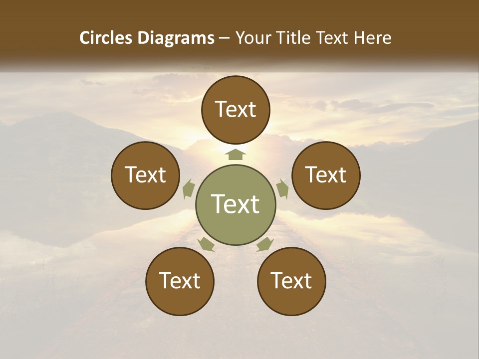 A Person Walking Down A Road With The Sun Setting In The Background PowerPoint Template