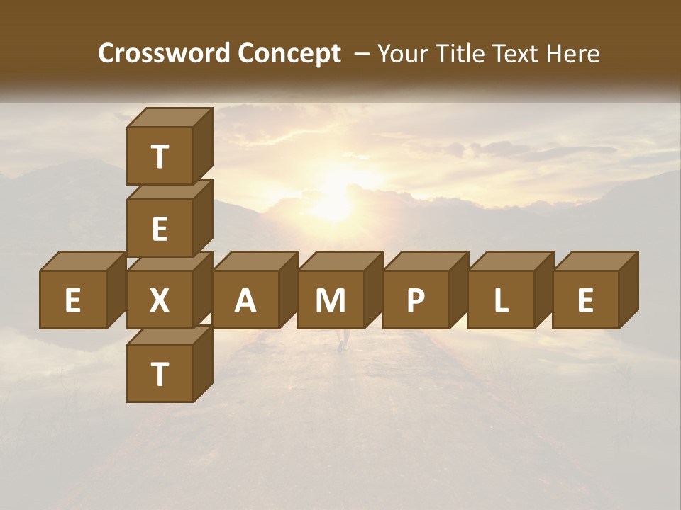 A Person Walking Down A Road With The Sun Setting In The Background PowerPoint Template