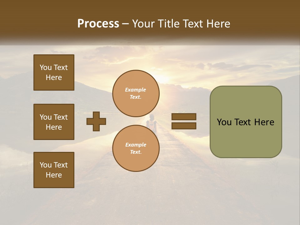 A Person Walking Down A Road With The Sun Setting In The Background PowerPoint Template