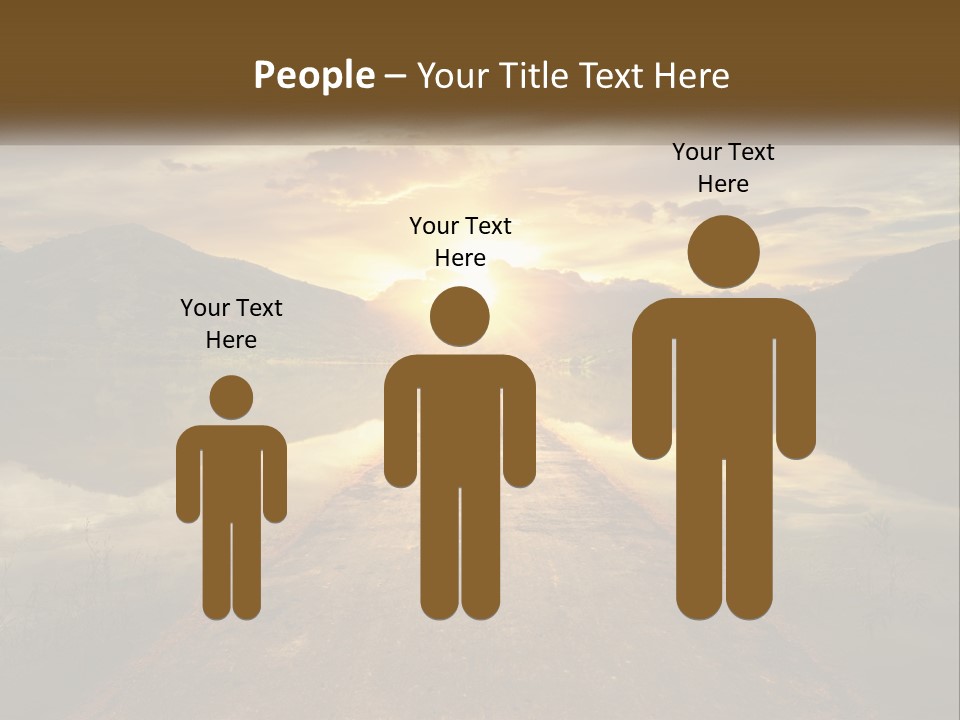 A Person Walking Down A Road With The Sun Setting In The Background PowerPoint Template