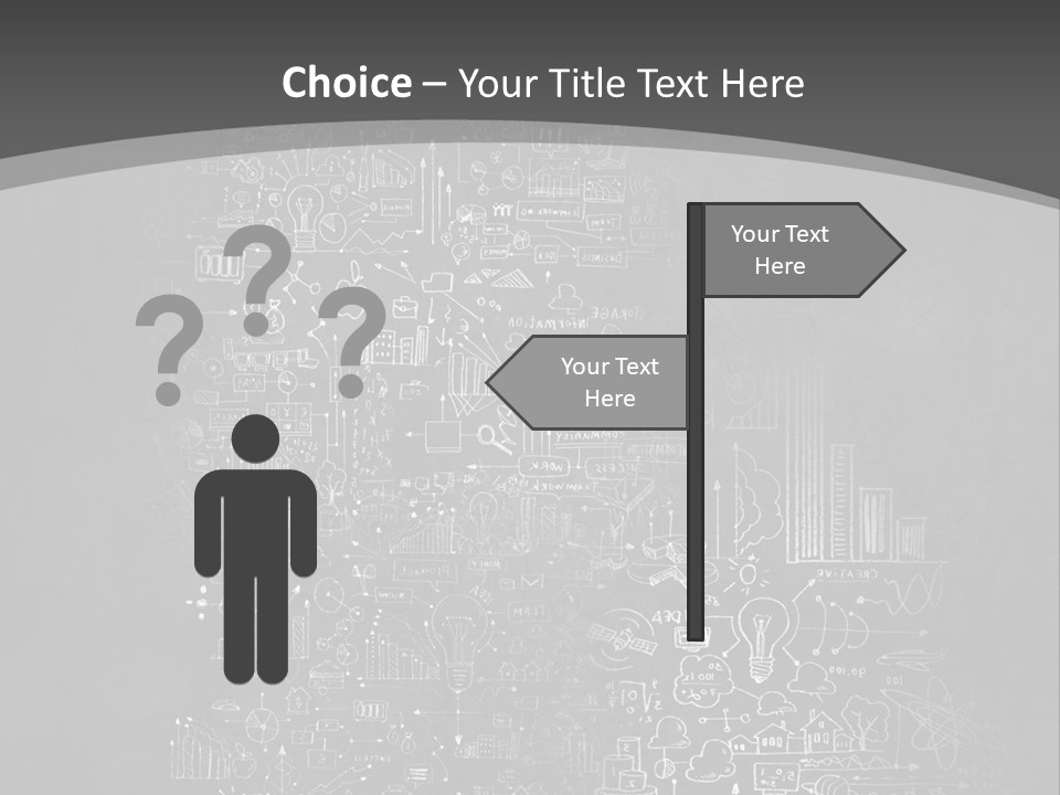 A Black And White Photo Of A Wall With A Lot Of Writing On It PowerPoint Template