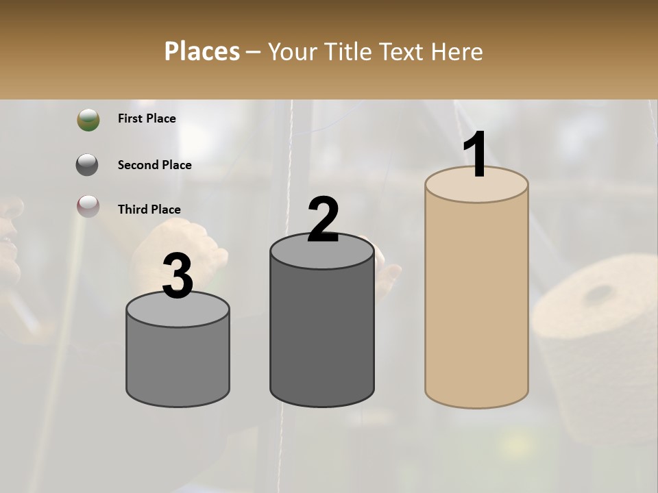 A Woman Is Working On A Piece Of Fabric PowerPoint Template