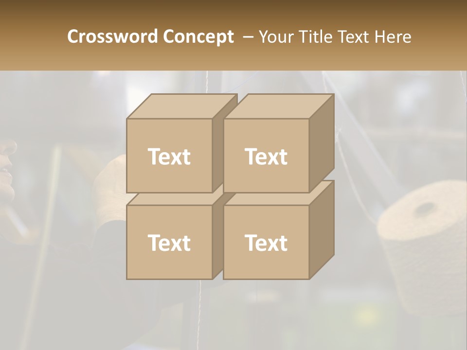 A Woman Is Working On A Piece Of Fabric PowerPoint Template