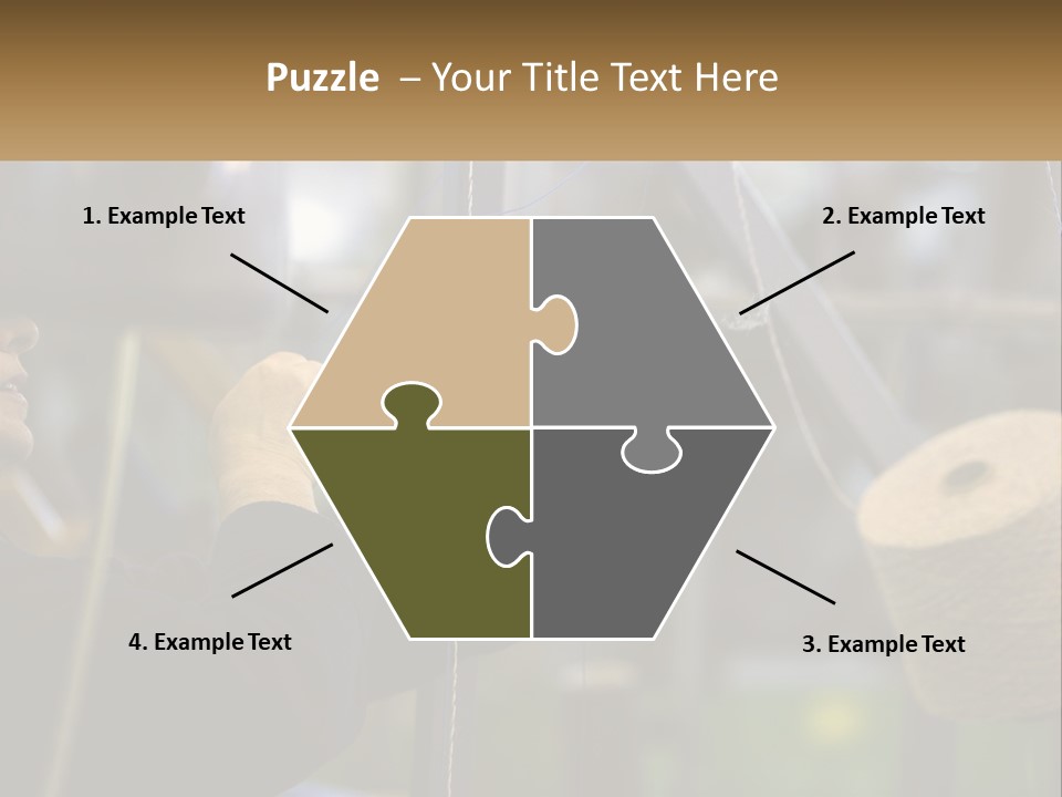 A Woman Is Working On A Piece Of Fabric PowerPoint Template