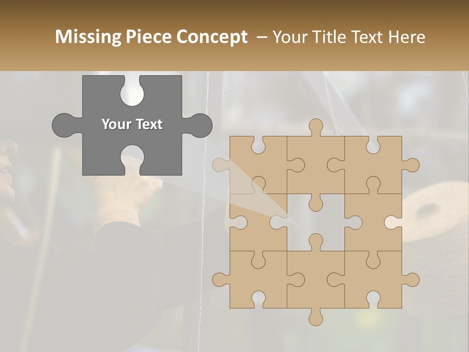 A Woman Is Working On A Piece Of Fabric PowerPoint Template