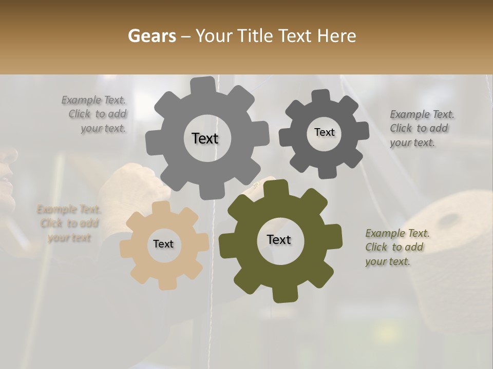 A Woman Is Working On A Piece Of Fabric PowerPoint Template