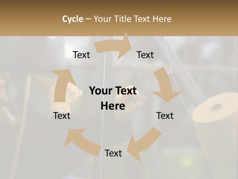 A Woman Is Working On A Piece Of Fabric PowerPoint Template