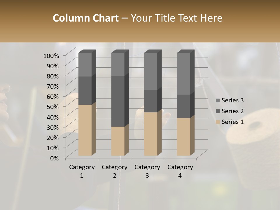 A Woman Is Working On A Piece Of Fabric PowerPoint Template
