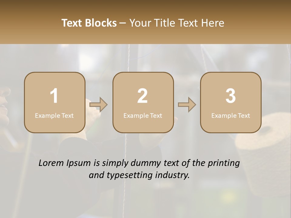 A Woman Is Working On A Piece Of Fabric PowerPoint Template