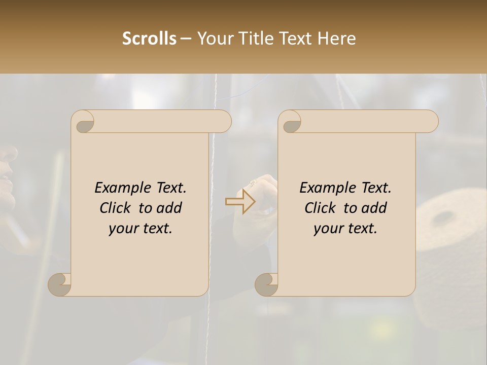 A Woman Is Working On A Piece Of Fabric PowerPoint Template