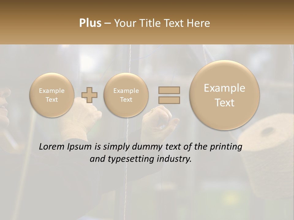 A Woman Is Working On A Piece Of Fabric PowerPoint Template