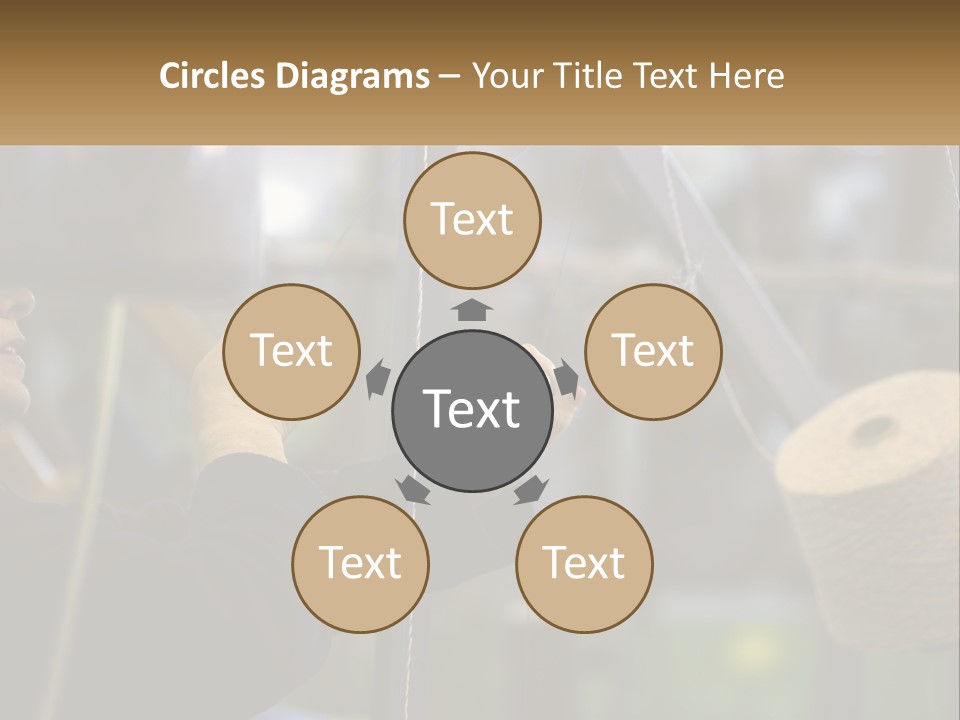 A Woman Is Working On A Piece Of Fabric PowerPoint Template