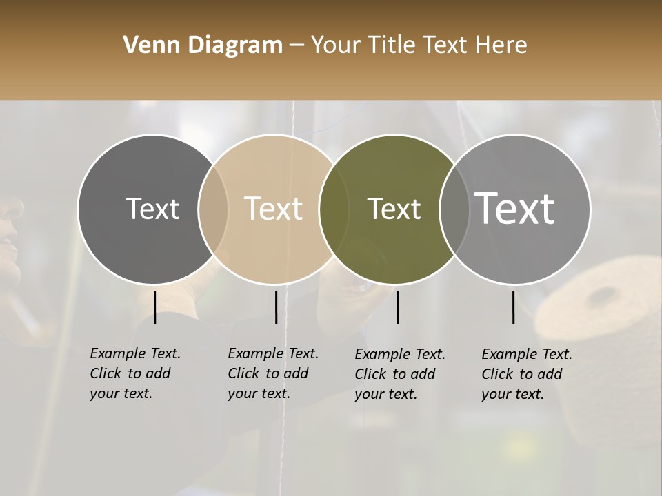 A Woman Is Working On A Piece Of Fabric PowerPoint Template