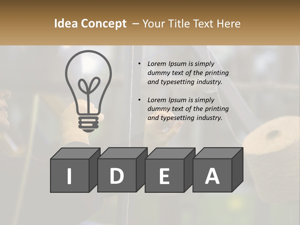 A Woman Is Working On A Piece Of Fabric PowerPoint Template