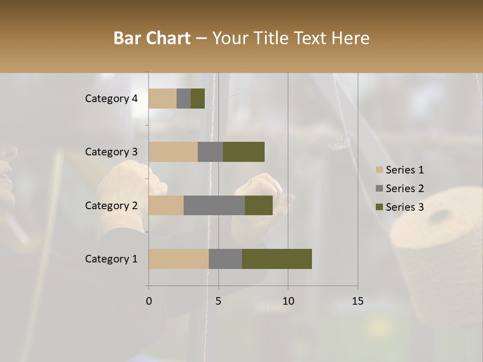 A Woman Is Working On A Piece Of Fabric PowerPoint Template
