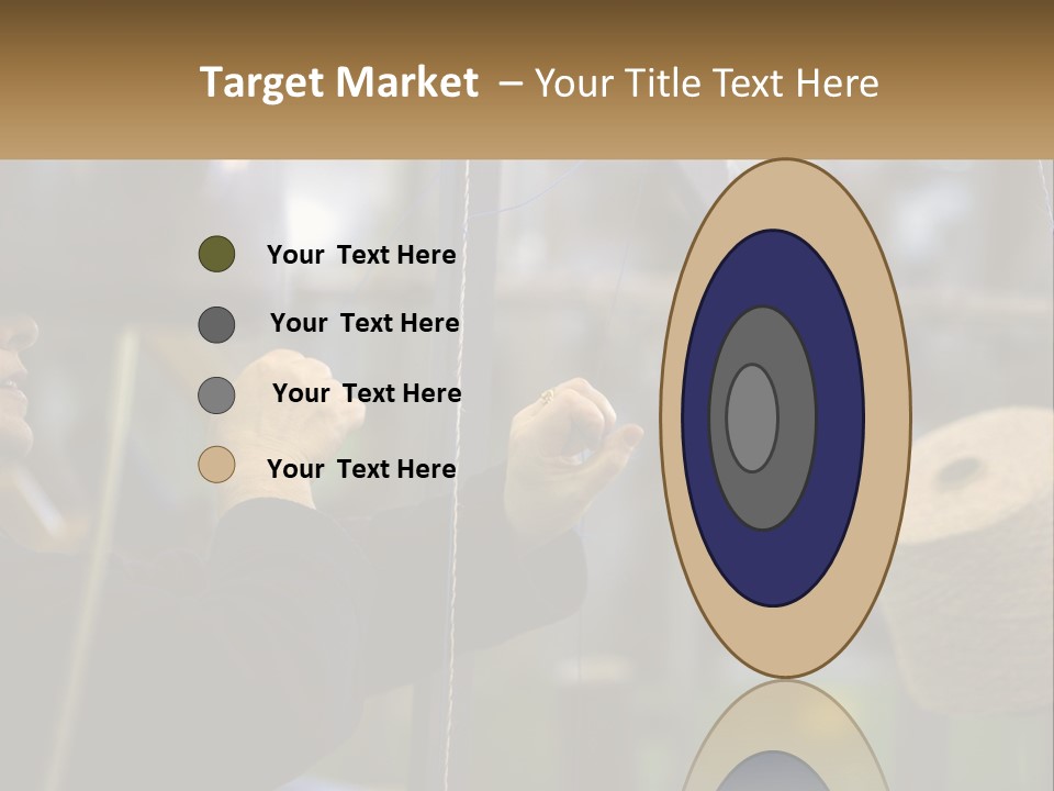 A Woman Is Working On A Piece Of Fabric PowerPoint Template