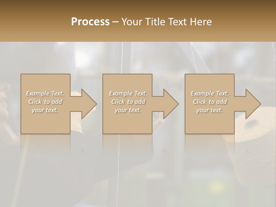 A Woman Is Working On A Piece Of Fabric PowerPoint Template