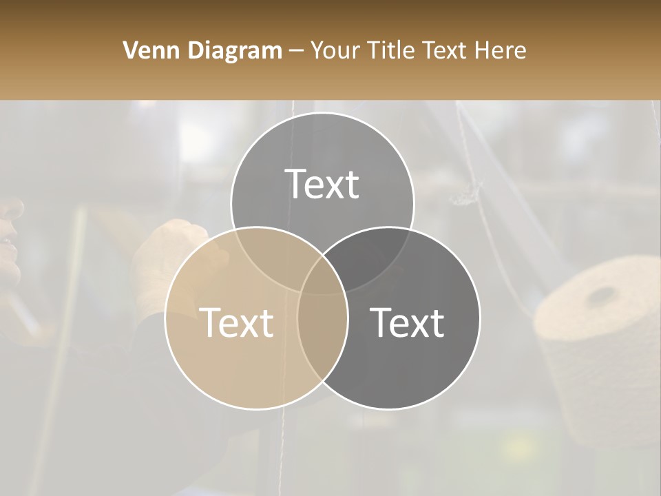 A Woman Is Working On A Piece Of Fabric PowerPoint Template