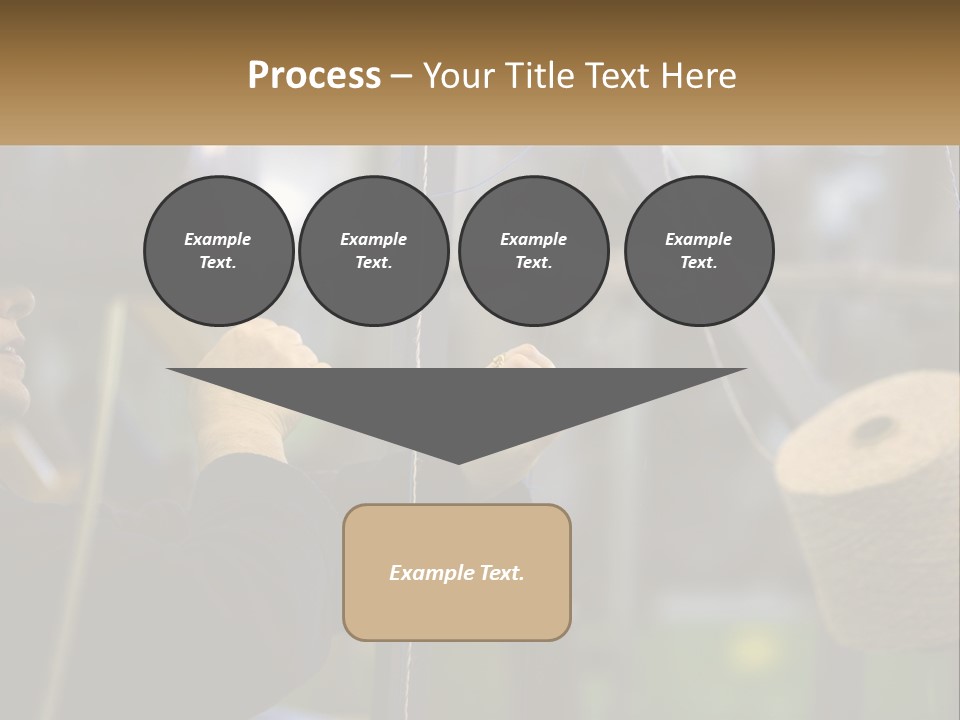A Woman Is Working On A Piece Of Fabric PowerPoint Template