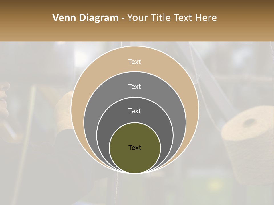 A Woman Is Working On A Piece Of Fabric PowerPoint Template