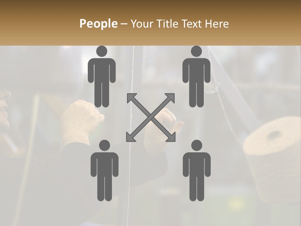 A Woman Is Working On A Piece Of Fabric PowerPoint Template