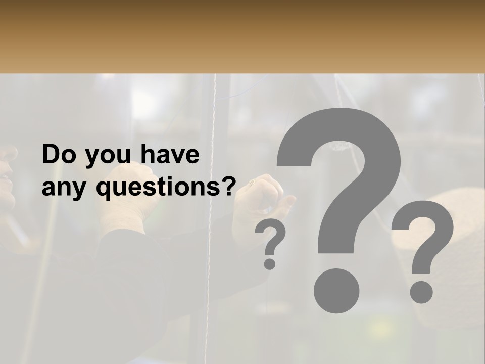 A Woman Is Working On A Piece Of Fabric PowerPoint Template