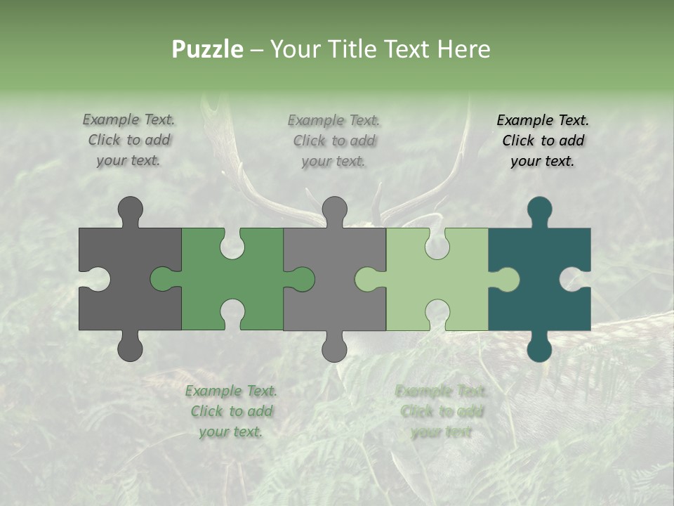 A Deer Standing In The Middle Of A Forest PowerPoint Template