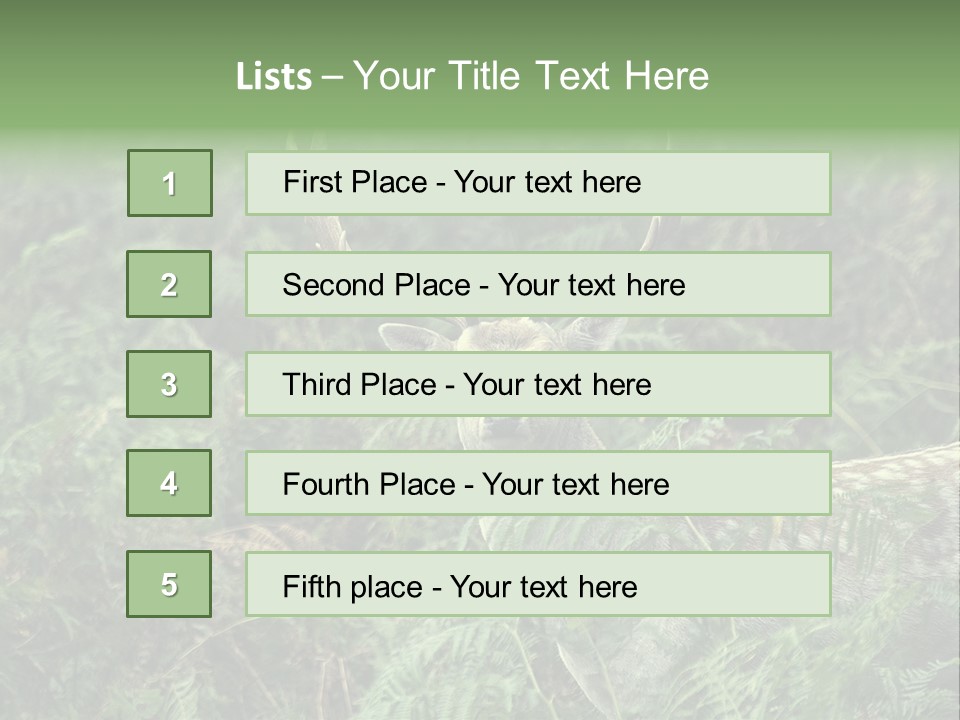 A Deer Standing In The Middle Of A Forest PowerPoint Template