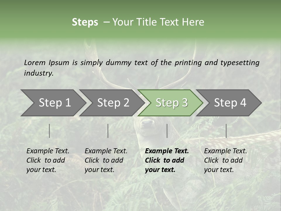 A Deer Standing In The Middle Of A Forest PowerPoint Template