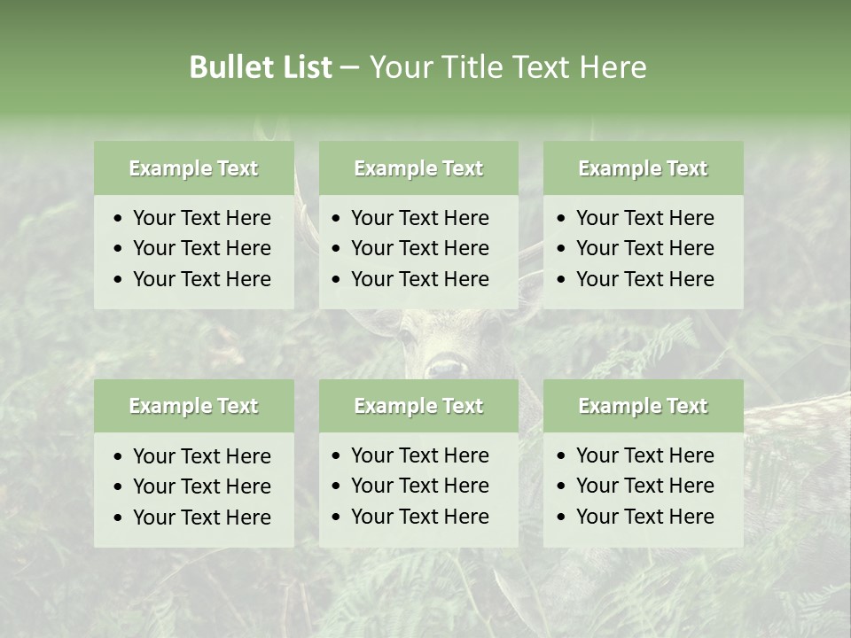 A Deer Standing In The Middle Of A Forest PowerPoint Template