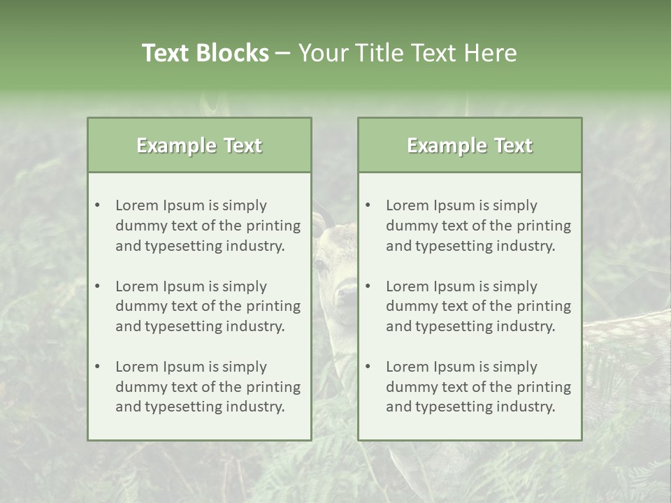 A Deer Standing In The Middle Of A Forest PowerPoint Template